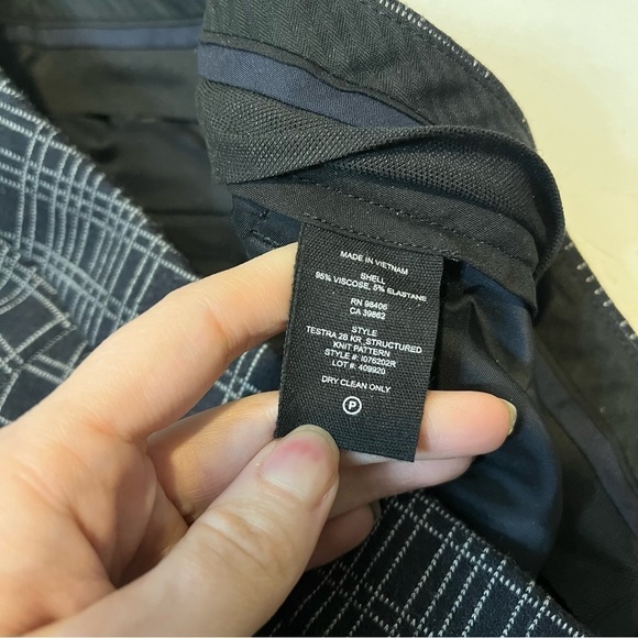 Theory Testra 2B Structured Knit Pants Size 6 Dark Academia Cropped Plaid. - Picture 8 of 8